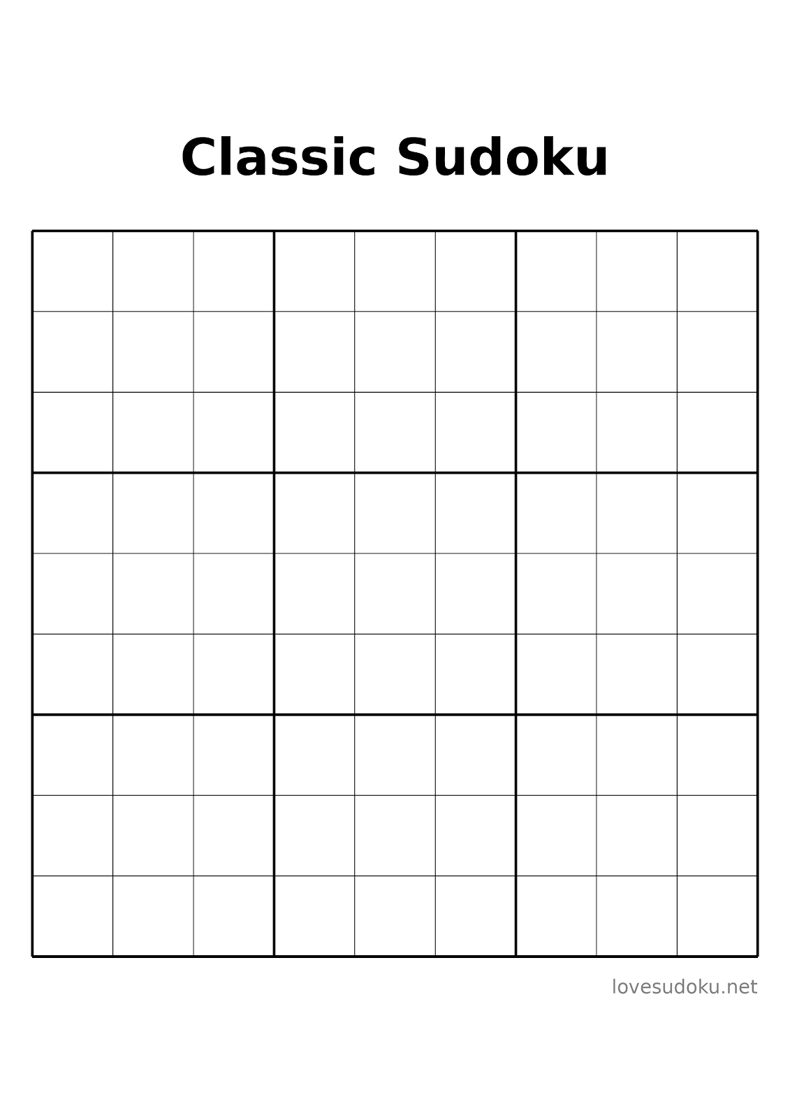 printable sudoku puzzles